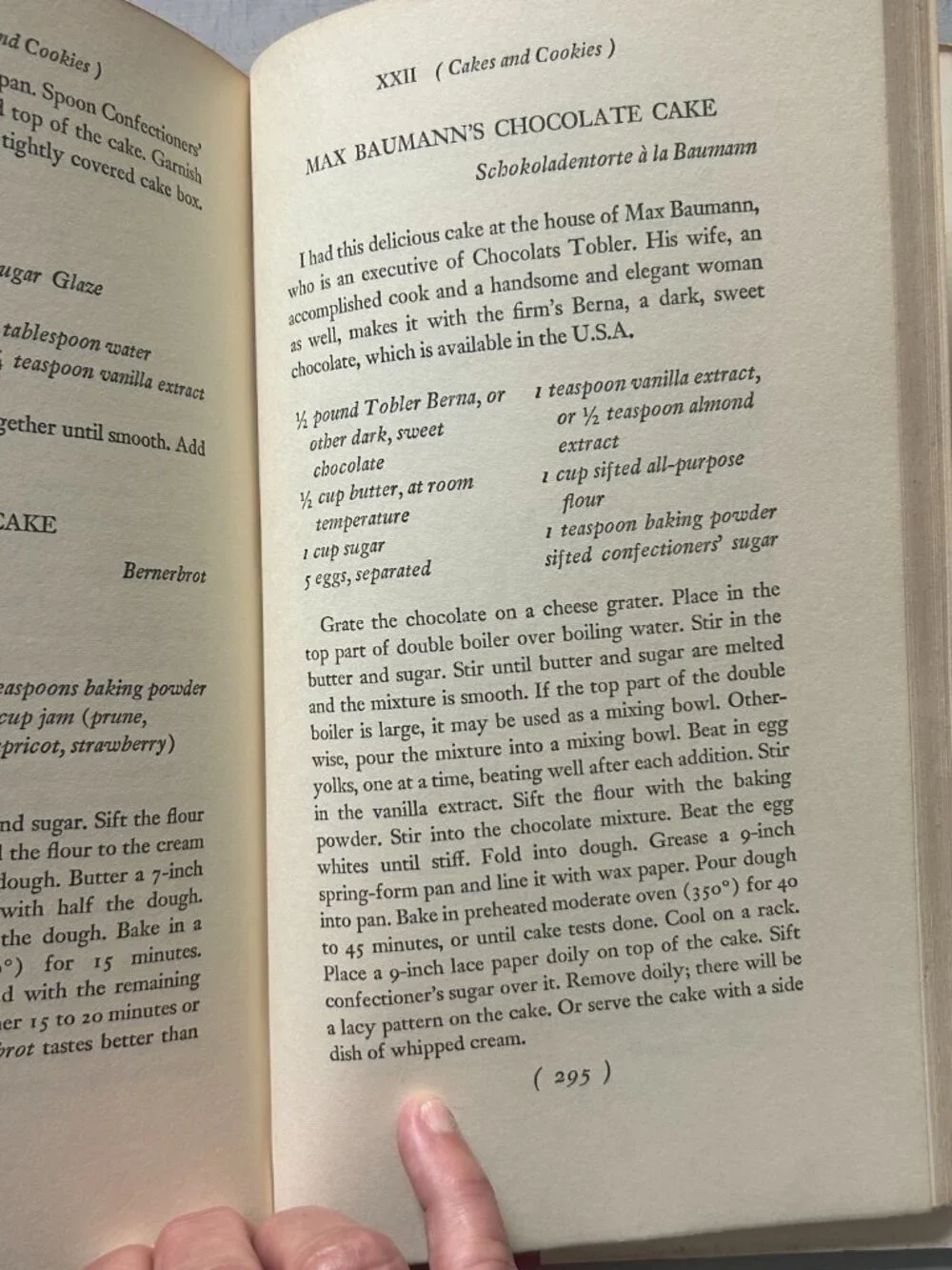 Vintage 1967 The Swiss Cookbook First Edition Hardcover  Nika Standen Hazelton